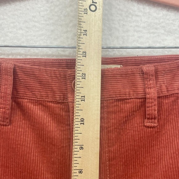 Madewell Pants Womens 32 Orange Corduroy Slim Emmett Wide Leg Crop High Rise - Picture 6 of 15